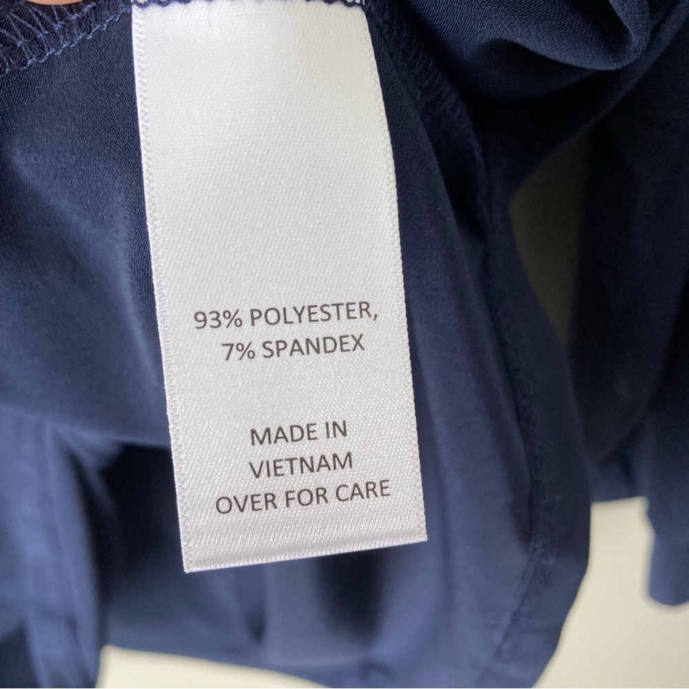 Fortune‎ & Ivy 2X Long Sleeve Ruffle Neck Blouse Top Navy Blue - Picture 9 of 11